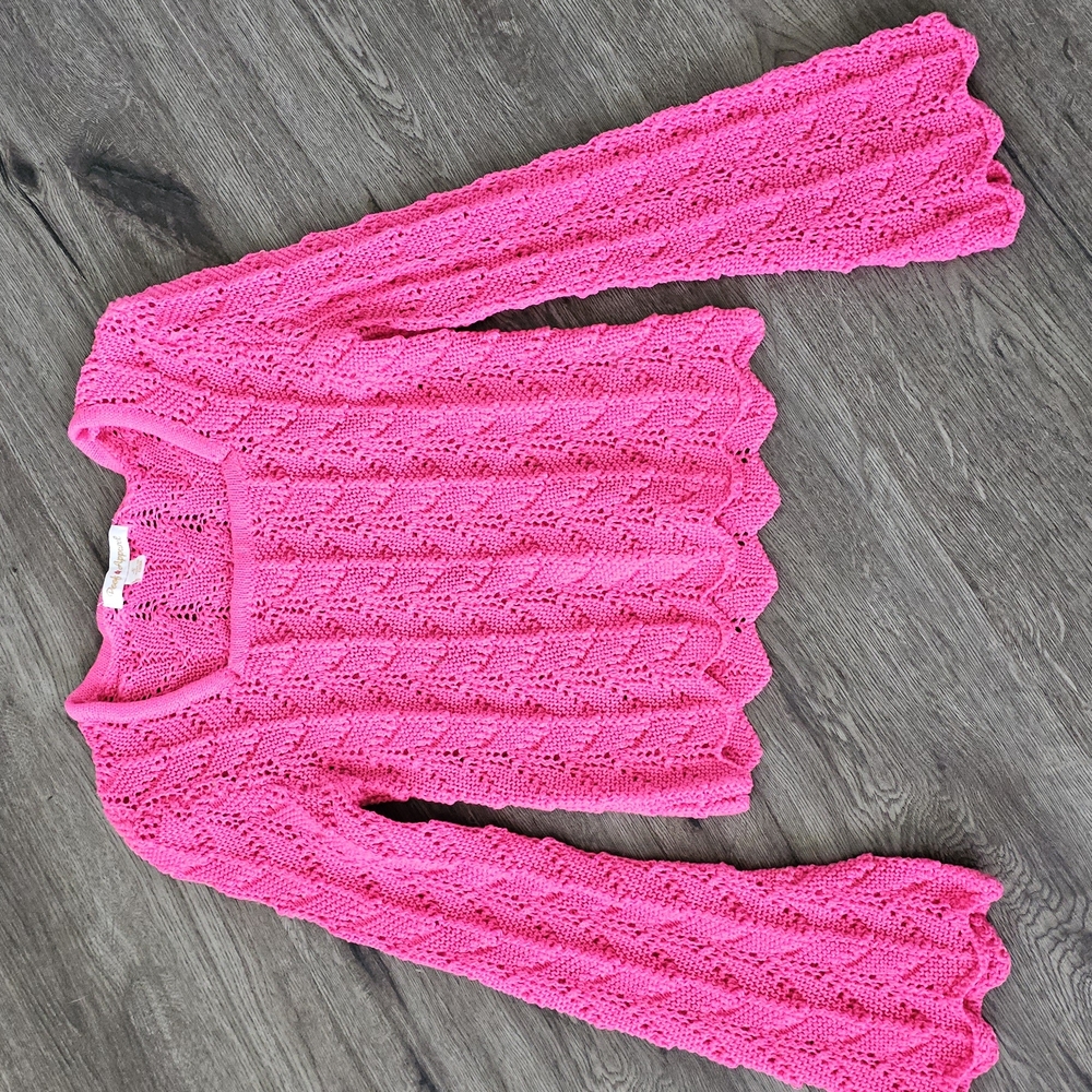 Pink Cable Knit Sweater